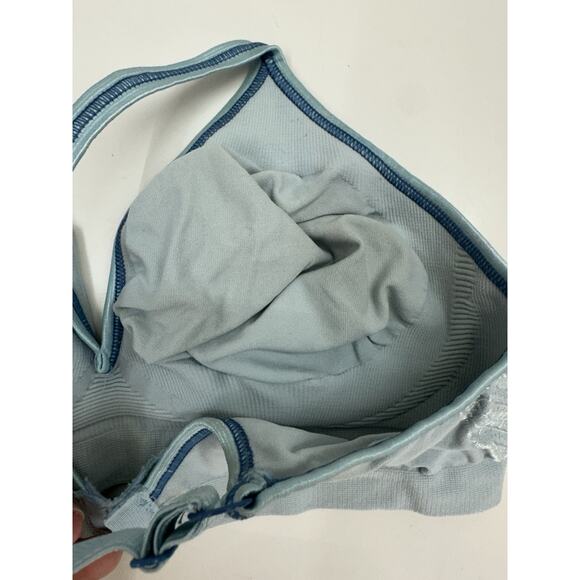 Barley There Womens Bra Size Large Blue Wireless Unpadded - Picture 4 of 9